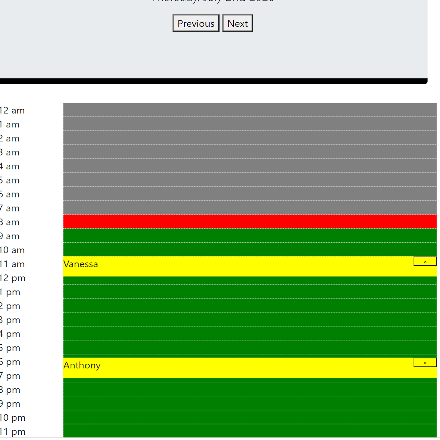 Erase result view